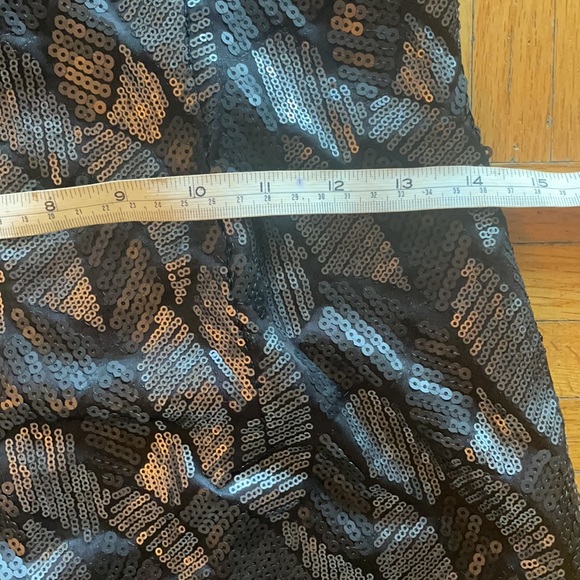 LE CHÂTEAU WOMAN MIDI LONG SLEEVE SEQUIN BLACK DRESS - Picture 11 of 15